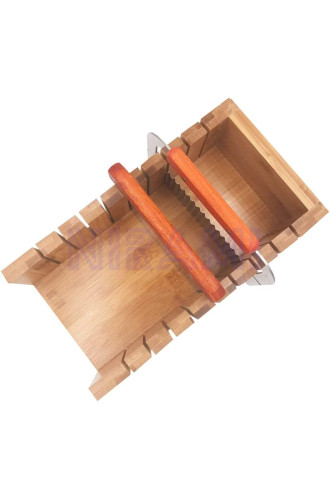 Juego de cortadores de jabón de madera - Cortador ondulado y recto
