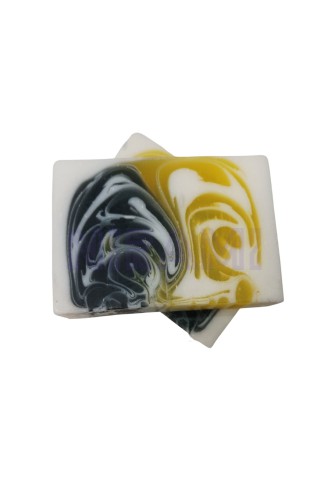Jabon artesanal 1,2kg - Día y Noche - Amarillo y Negro