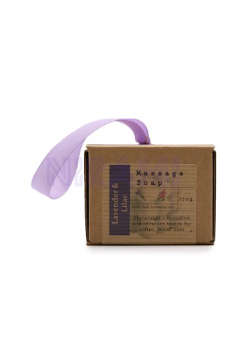 Jabon de masaje individual en caja - Lavanda y lila